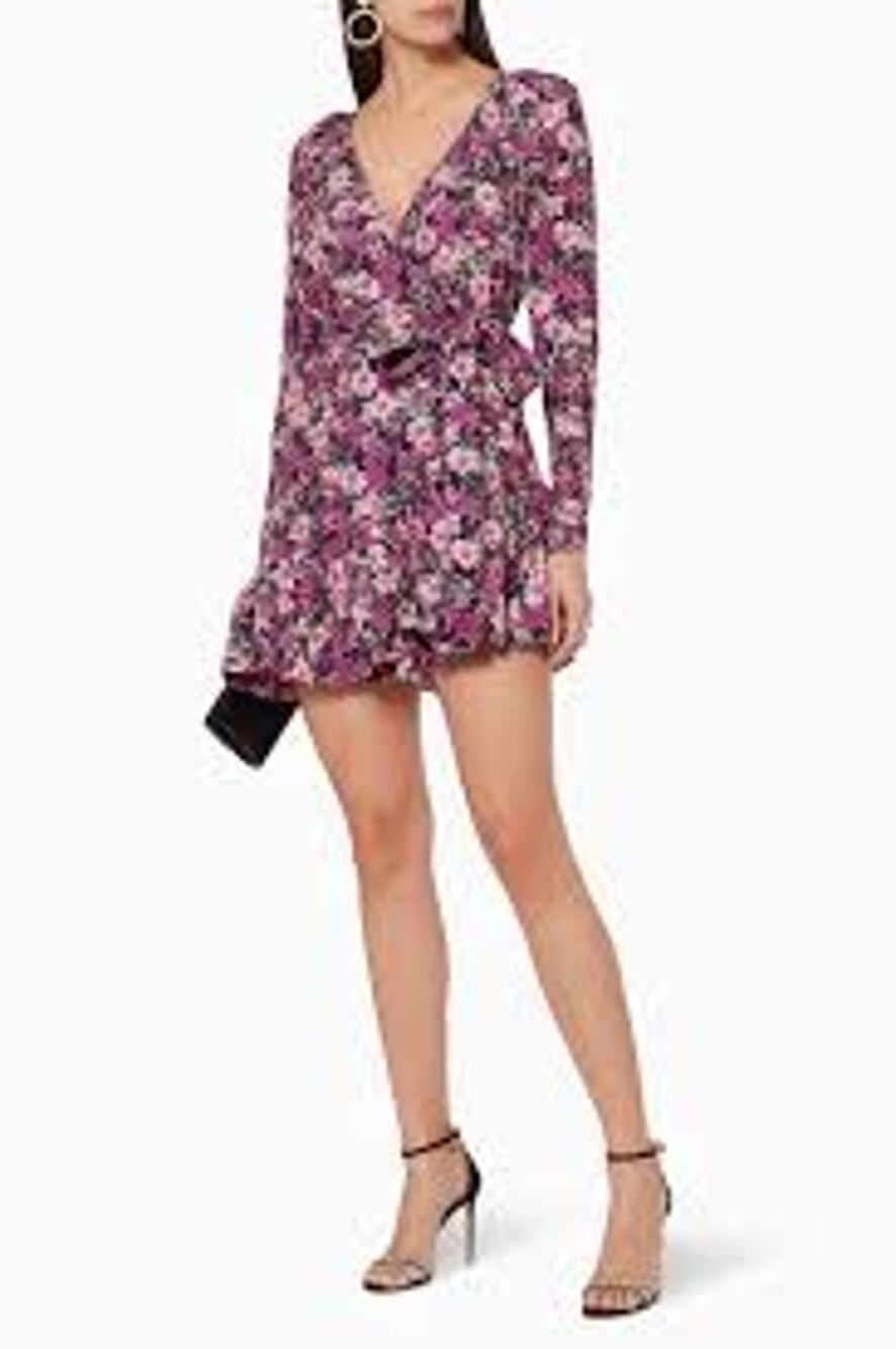 Rotate Birger Christensen Floral-Print Nancy Wrap Dress